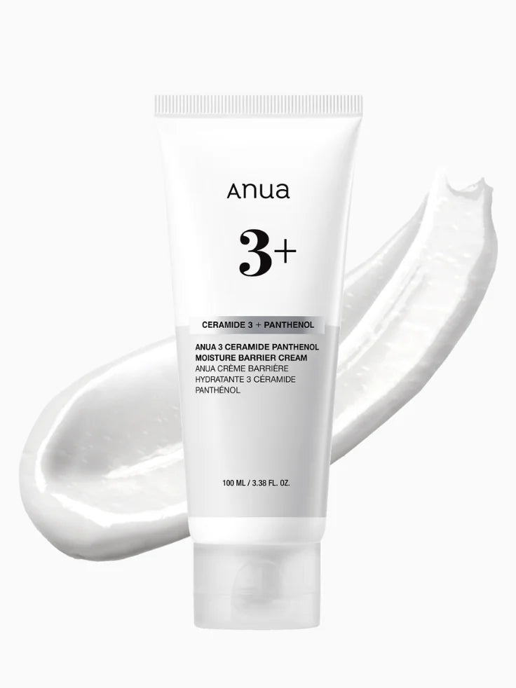 ANUA 3-Ceramide Panthenol Moisture Barrier Cream full tube product packaging for sensitive skin repair.