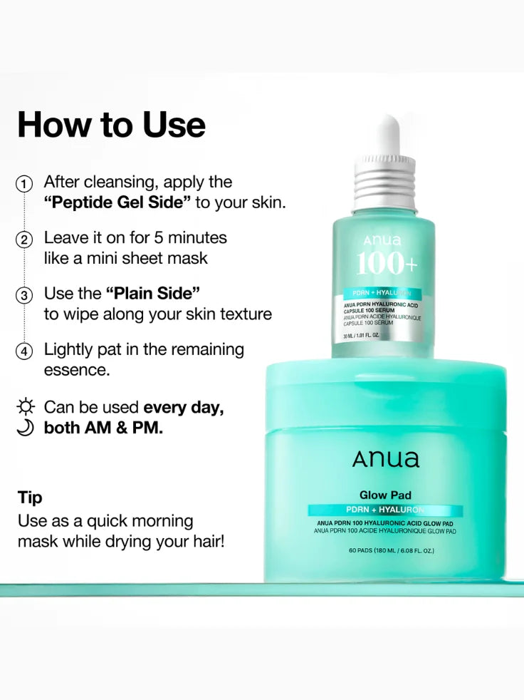 Customer testimonial video showing dramatic improvement in wrinkles and firmness, promoting the best ANUA anti-aging Glow Pads.
