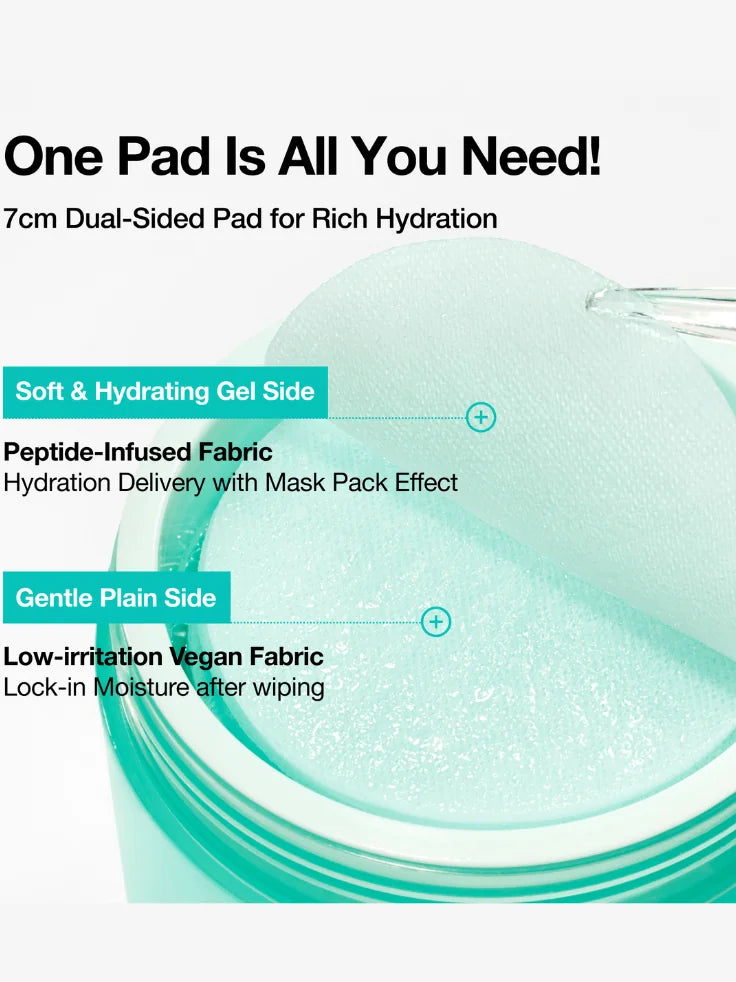 Side-by-side comparison showing visible reduction of fine lines and improved elasticity on skin after consistent use of the ANUA PDRN pads.