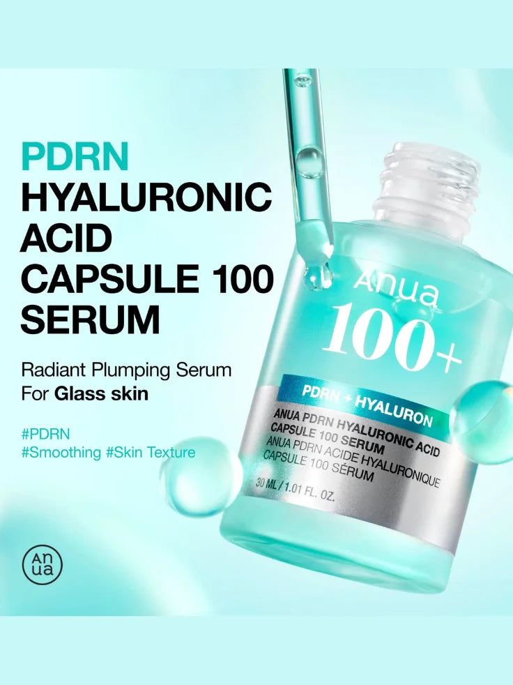 Shelf display of ANUA PDRN Hyaluronic Acid Capsule 100 Serum product