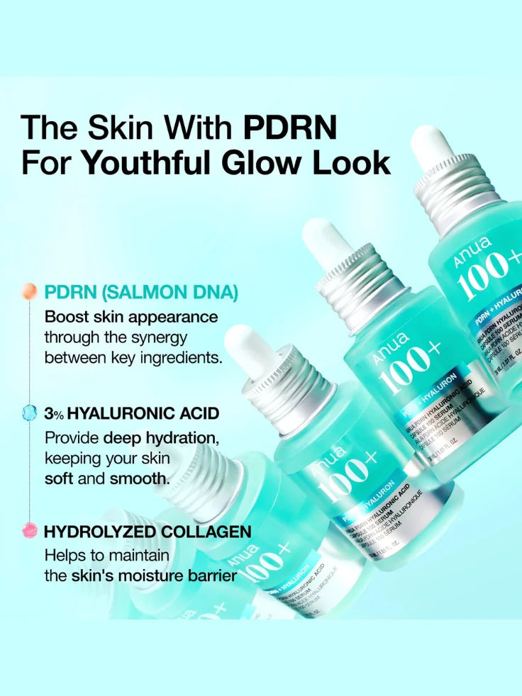 ANUA Korean skincare hydrating serum for plump, dewy, moisturized skin