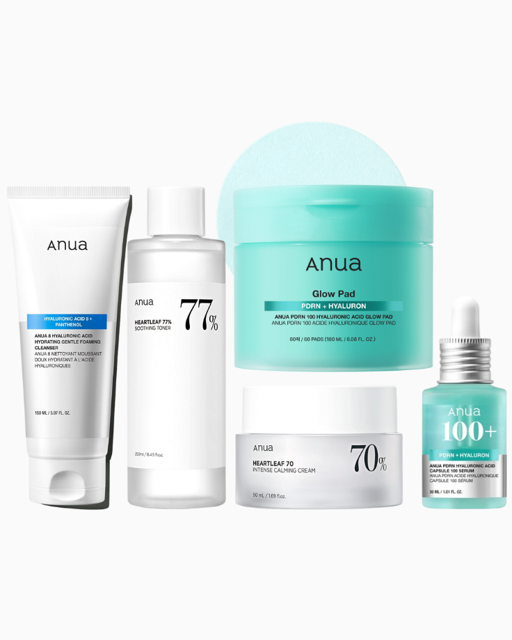 ANUA PDRN Deep Hydrating Anti-Aging 5-Step Routine Set – Eastern