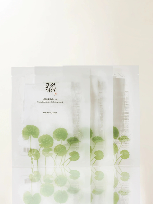 Beauty of Joseon Centella Asiatica Calming Mask 10-sheet box for sensitive skin.