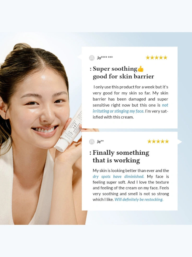 Dr. Althea 147 Barrier Cream texture – lightweight, non-greasy formula for deep hydration and skin barrier repair.