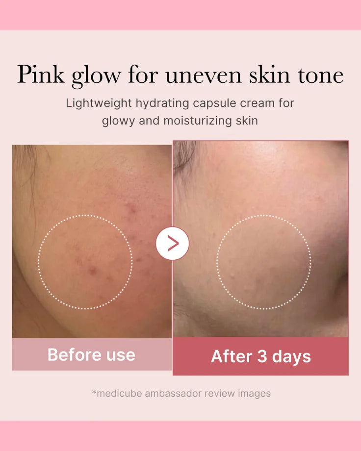 Applying MEDICUBE PDRN Cream to hand for anti-aging and deep hydration.