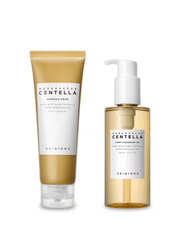 SKIN1004 Madagascar Centella Double Cleansing Duo Set - Effective Makeup Removal and Skin Hydration