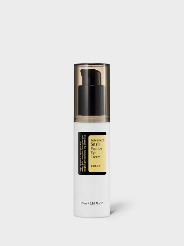 COSRX Advanced Snail Peptide Eye Cream bottle, 25ml with snail secretion filtrate for youthful glow, Australia.