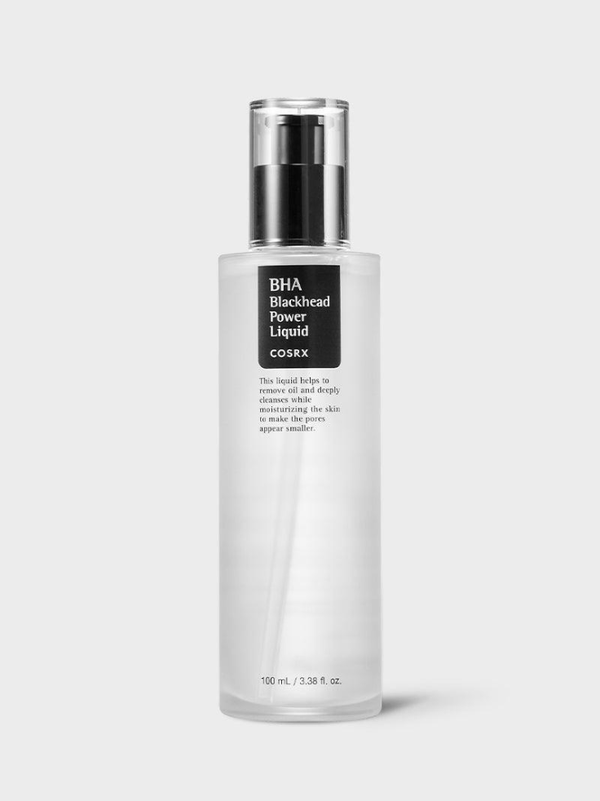 COSRX BHA Blackhead Power Liquid 100ml bottle, gentle pore-clearing exfoliant, Australia.