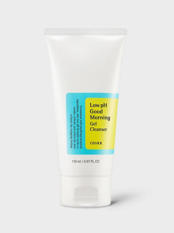 COSRX Low pH Good Morning Gel Cleanser tube, 150ml gentle gel cleanser for sensitive skin, Australia.