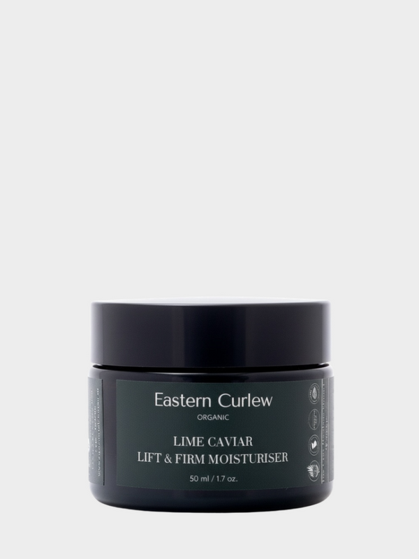 Lime Caviar Lift & Firm Moisturiser 50ml by Eastern Curlew, Australian-made firming moisturiser with AHA and lime caviar