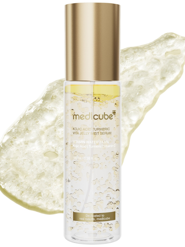 Medicube Turmeric Vitamin Gold Jelly Mist Serum 100ml product bottle shot