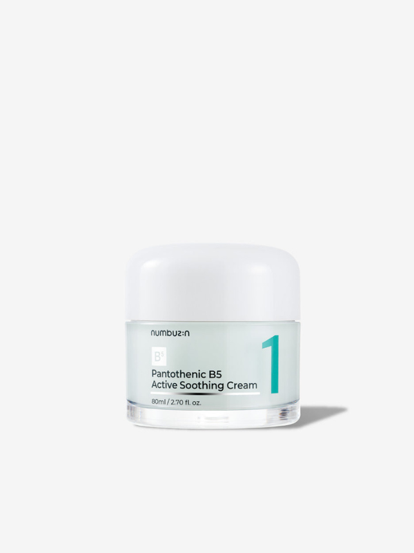 numbuzin No.1 Pantothenic B5 Active Soothing Cream for acne-prone skin and sebum regulation.