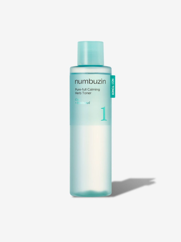 numbuzin No.1 Pure-full Calming Herb Toner 300ml bottle for soothing sensitive and acne-prone skin.