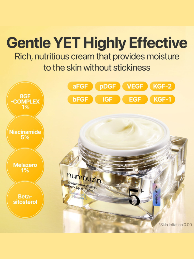 vitamin glutathione dark spot laser cream Numbuzin No.5 Vitamin Glutathione Dark Spot